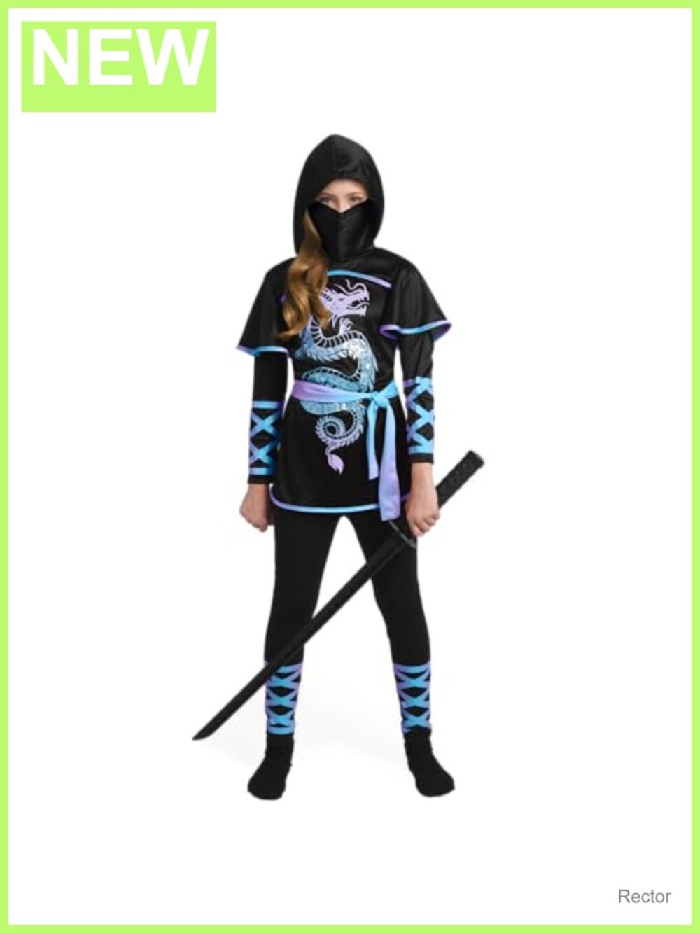Ultimate Ninja Dragon Costume Set, Kids Girls Halloween Dress Up